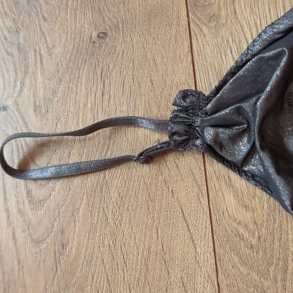 MAX STUDIO Gunmetal BOW TIE Dress LUREX Blend  M - Picture 6 of 12